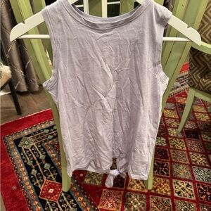 Zella Light Purple Tie-Front Tank Top